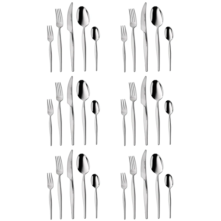 Essentials 30Pc 18/10 Stainless Steel Flatware Set, Finesse