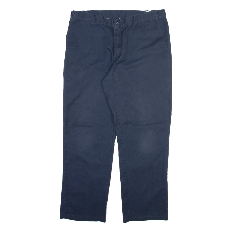 DICKIES Mens Trousers Blue Regular Straight W36 L30
