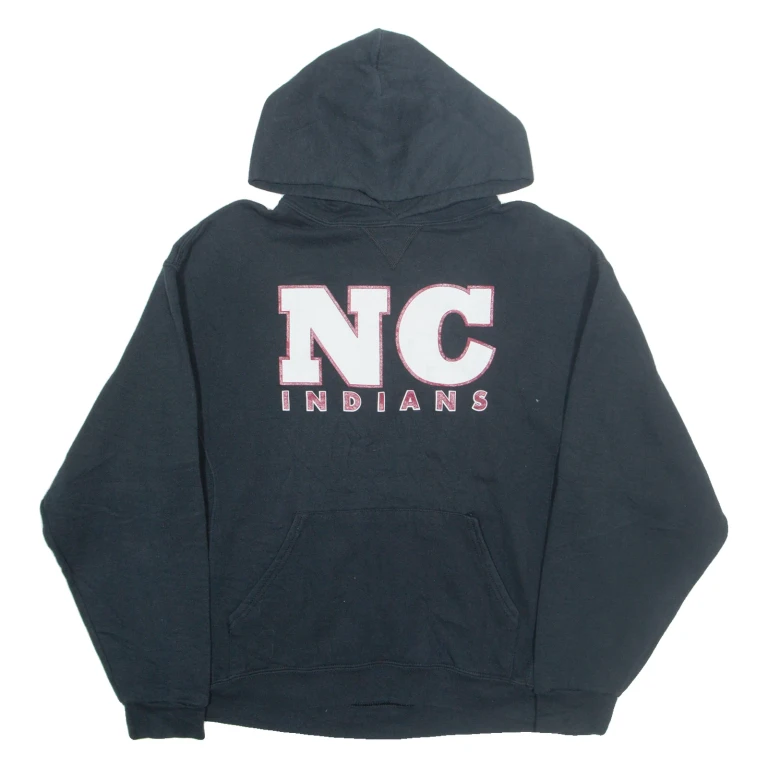 RUSSELL ATHLETIC Nc Indians Mens Black Hoodie USA L