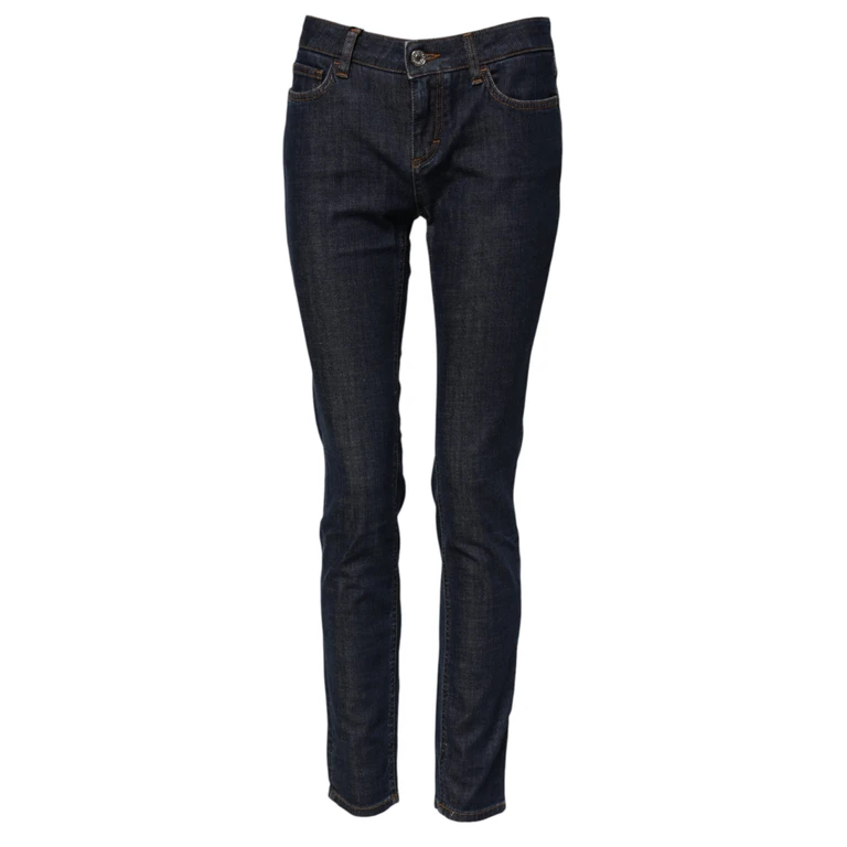 Dolce & Gabbana Blue Skinny Cotton Mid Waisted Denim Jeans Elastane Clothing - Women