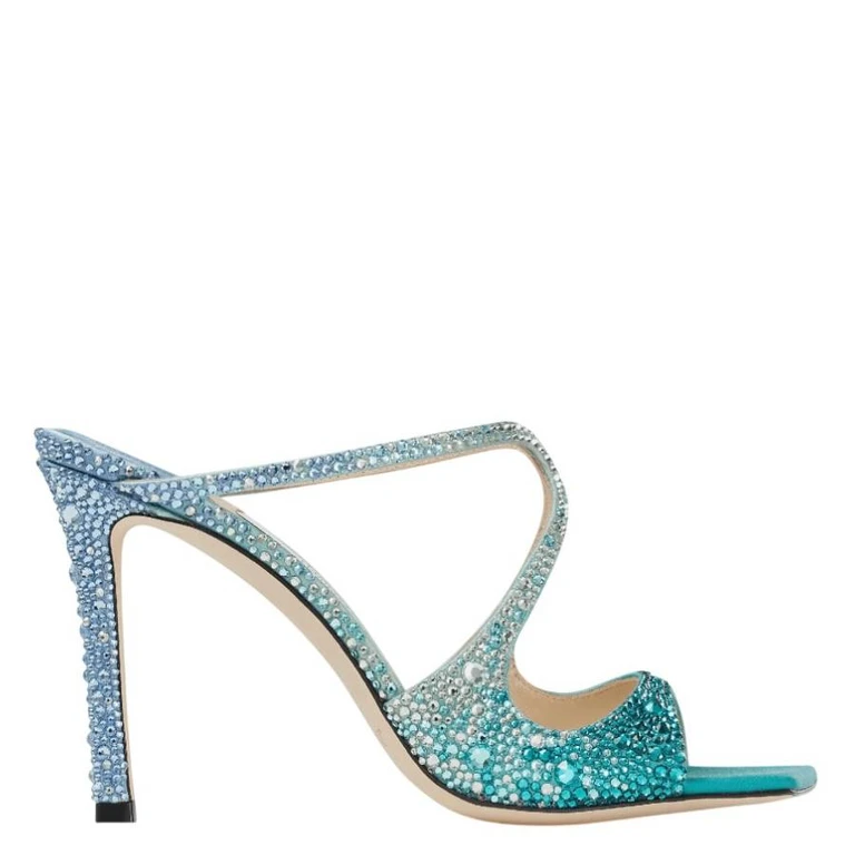Anise 95 Crystal-Embellished Mules