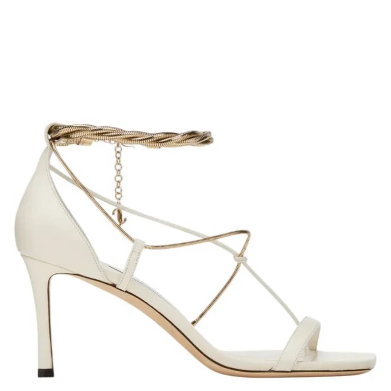 Oriana 75 Gold Chains Nappa Sandals