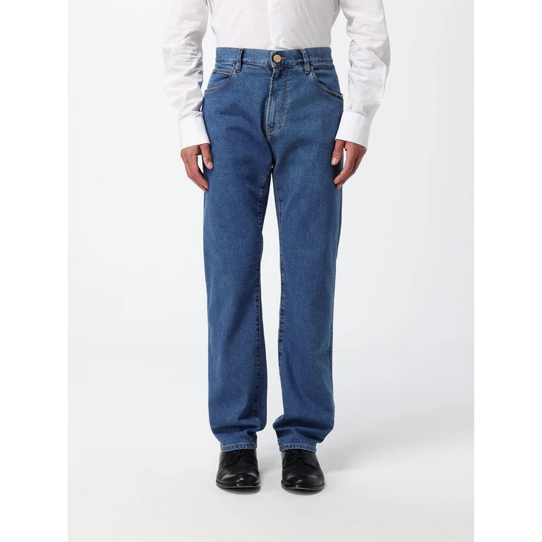 High-Rise Regular Fit Straight Jeans in Denim (GM000250AF20851MB002)