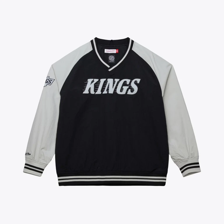 Men's NHL Nylon Pullover Jacket Vintage Logo Kings Pullovers