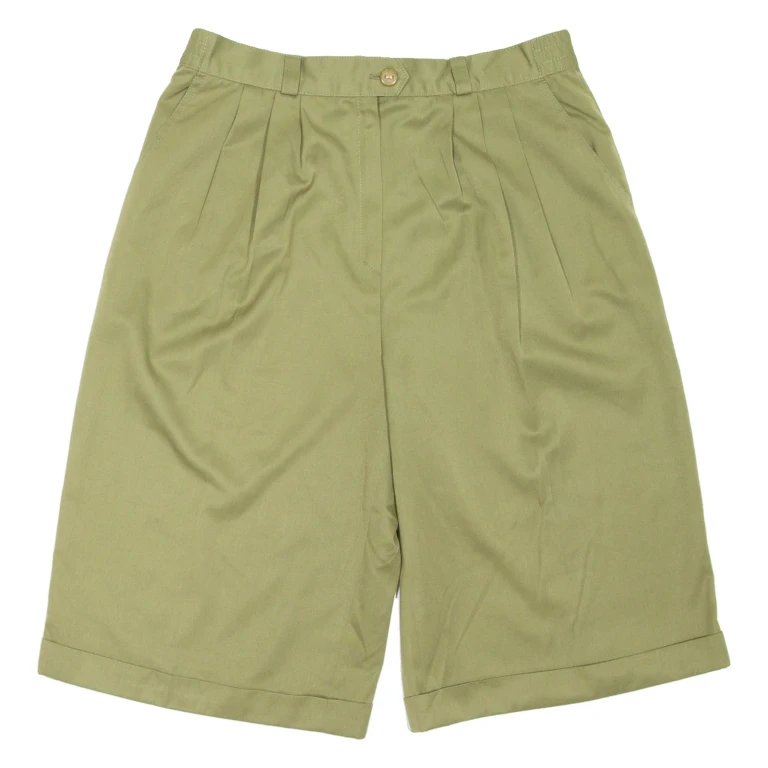 YARELL Womens Casual Shorts Green Relaxed UK 16 W29