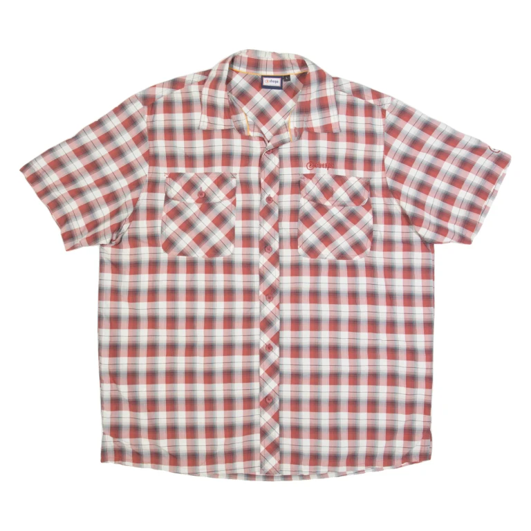 SHERPA Mens Shirt Red Check L