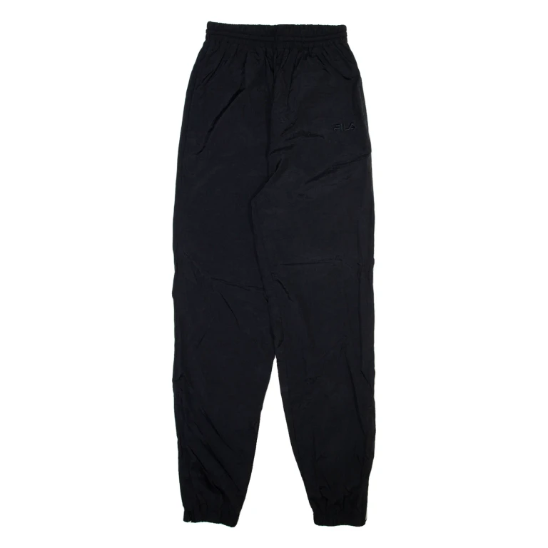 FILA Mens Track Pants Black Nylon Tapered M W24 L29