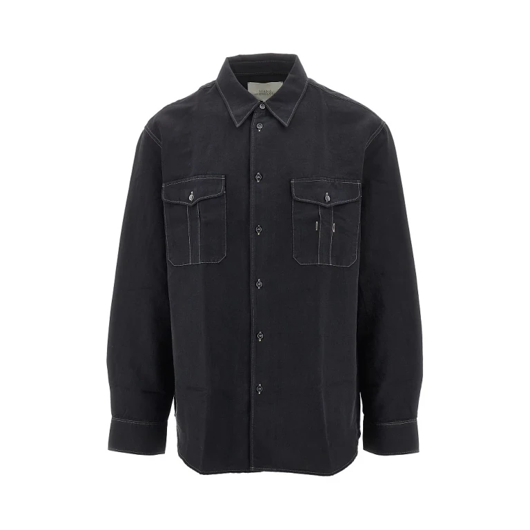 STUDIO NICHOLSON 'Louro' cotton and linen shirt Man M