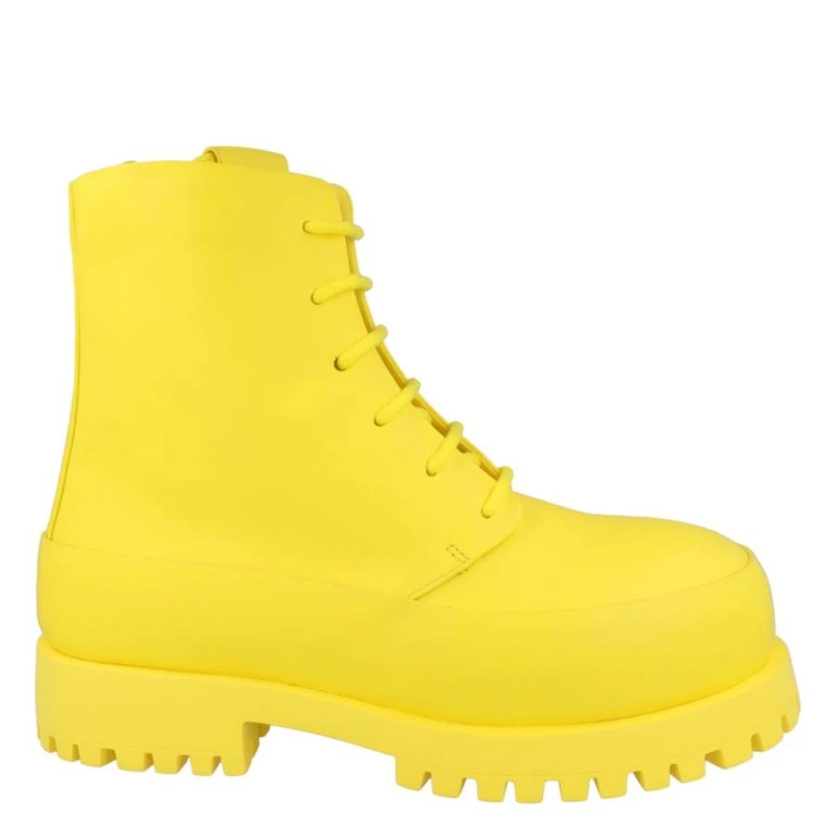 Ferragamo Fede Leather Combat Boots