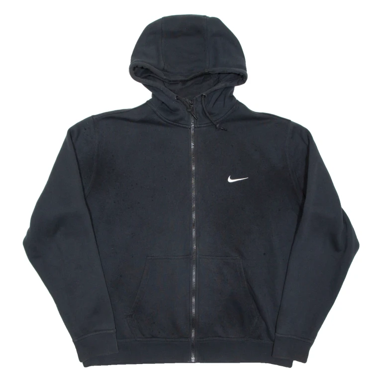 NIKE Womens Black Hoodie Full Zip 2XL