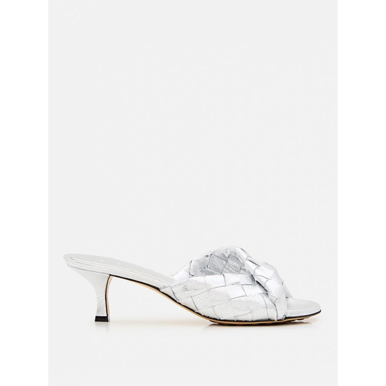 BOTTEGA VENETA Heeled Sandal Woman color Silver (796464V55N11156)