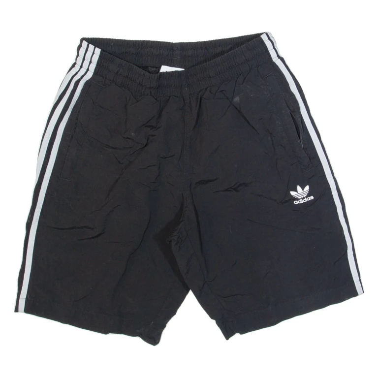 NIKE Mesh Lined Mens Swimming Shorts Black Relaxed S W28