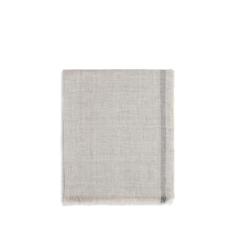 Brunello Cucinelli Gray Linen Scarf - Men