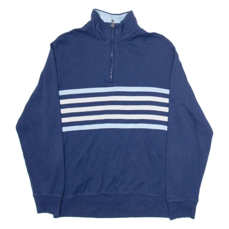 CHAPS Mens Sweatshirt Blue 1/4 Zip M
