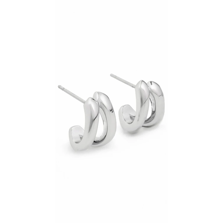Luv Aj Layla Split Hoops Silver One Size