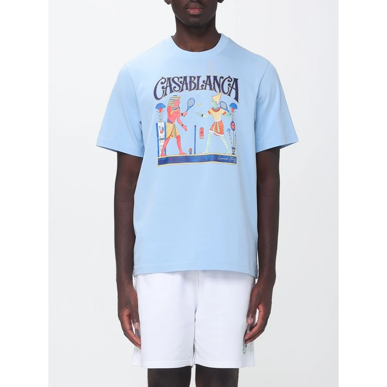 Organic Cotton Crew Neck T-Shirt with Logo Print (MPF26JTS00104)