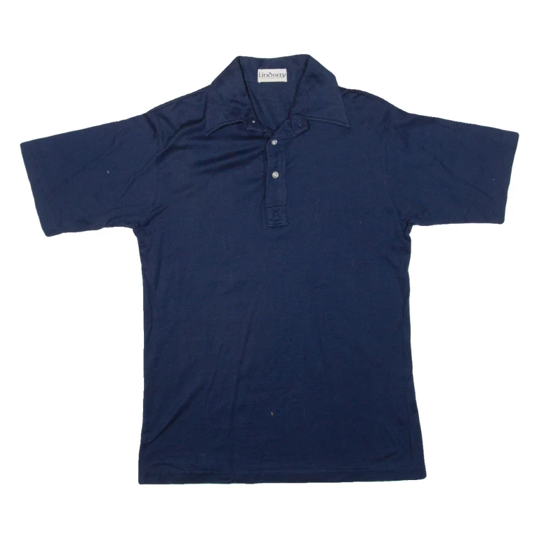 Mens Polo Shirt Blue M