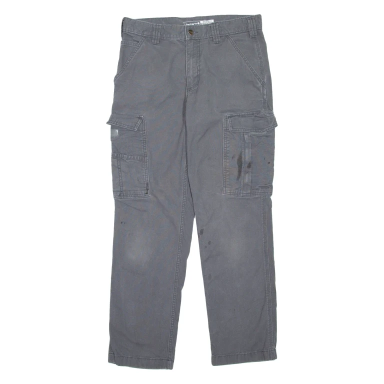 CARHARTT Cargo Mens Trousers Grey Relaxed Straight W31 L30