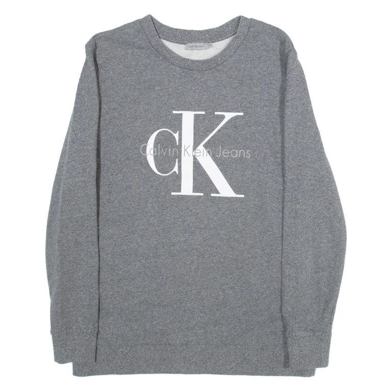 CALVIN KLEIN JEANS Womens Sweatshirt Grey M