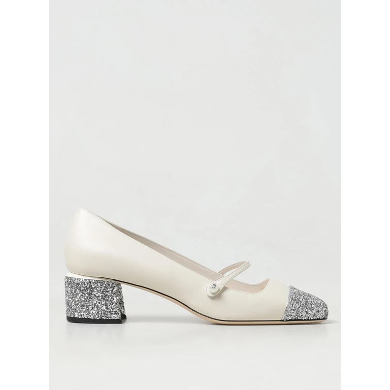 JIMMY CHOO Pump Woman color Yellow Cream (ELISA45PJESILVER/LATTE)
