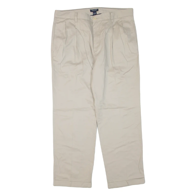 NAUTICA Mens Trousers Beige Regular Tapered W36 L30