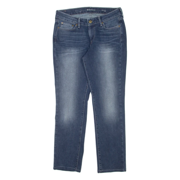 LEVI'S Classic Rise Womens Jeans Blue Slim Straight Stone Wash W28 L27