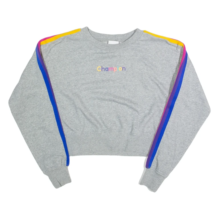 CHAMPION Womens Sweatshirt Grey S