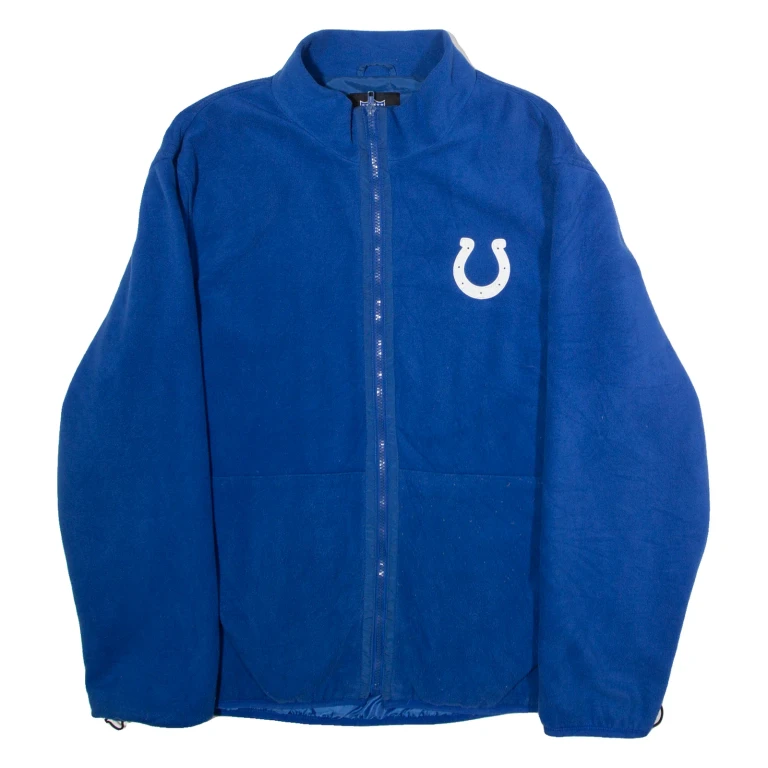 NFL Indianapolis Colts Mens Fleece Jacket Blue USA M