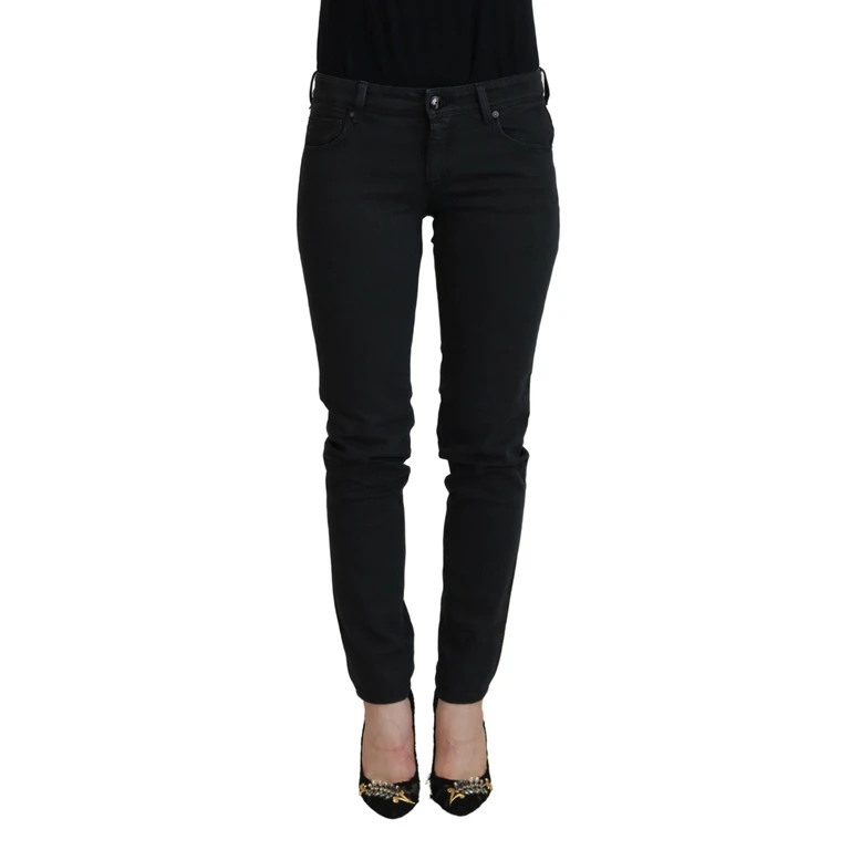 Ermanno Scervino Black Cotton Slim Fit Women Denim Jeans Elastane Clothing - Women