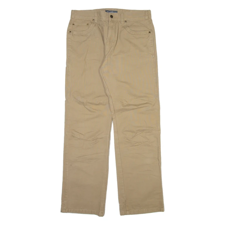 EDDIE BAUER Mens Trousers Beige Regular Straight W34 L34