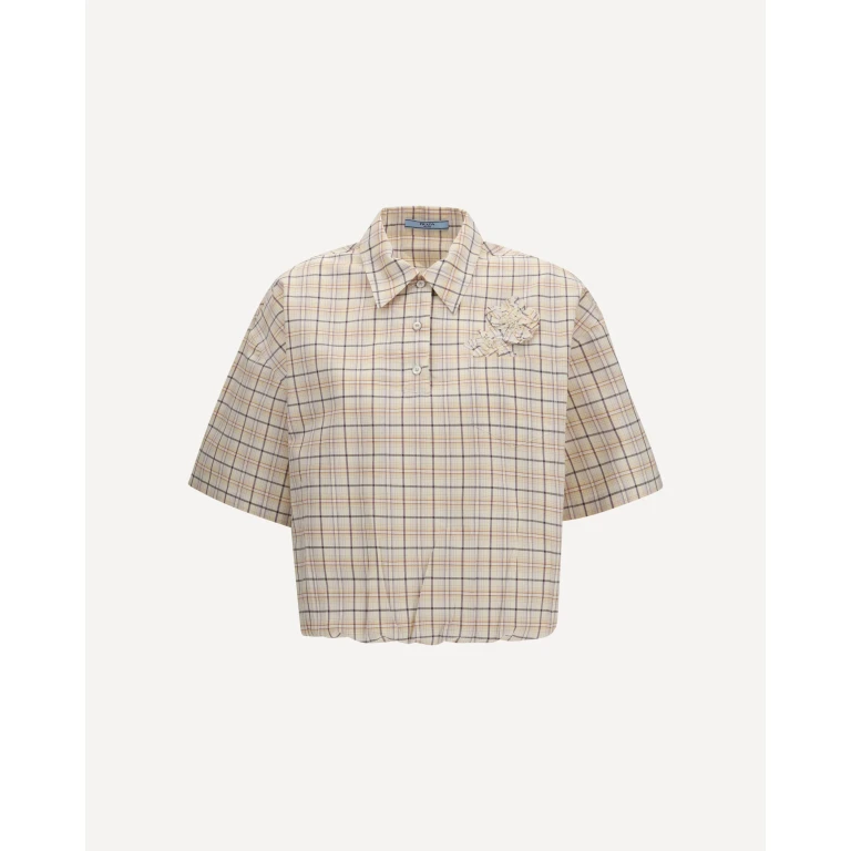 Chemise Prada en popeline à carreaux pour femme, taille 42