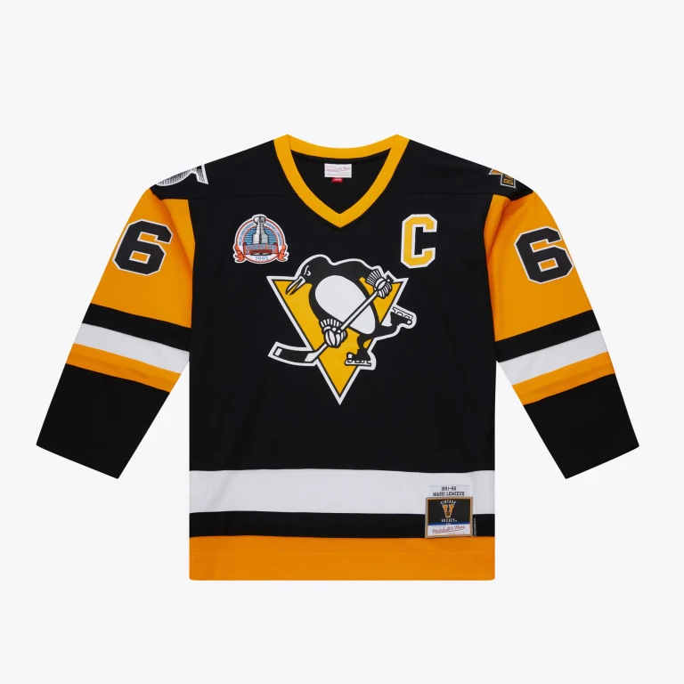Men's NHL Dark Jersey Penguins 1991 Mario Lemieux