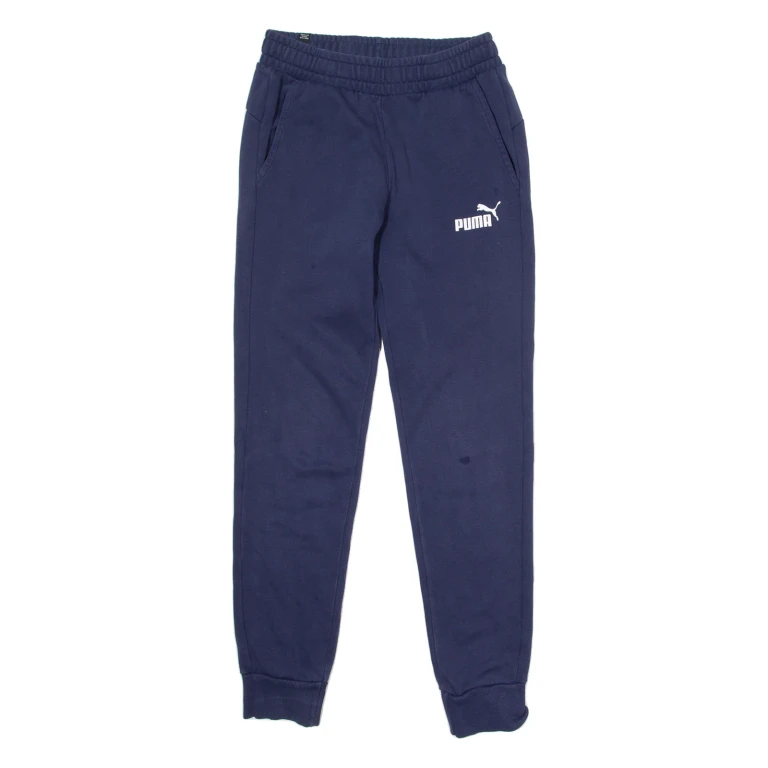 PUMA Mens Joggers Blue Tapered S W28 L29
