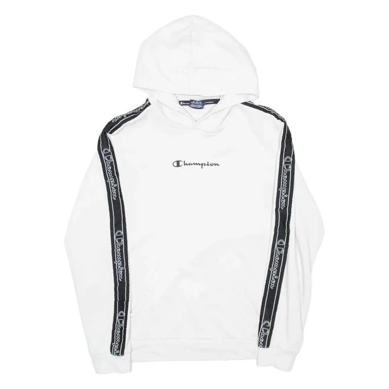 CHAMPION Mens White Hoodie S