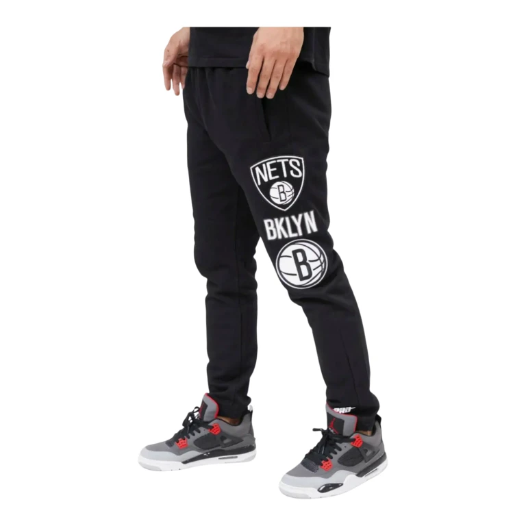 NBA Brooklyn Nets Retro Classic Men Sweatpants Black