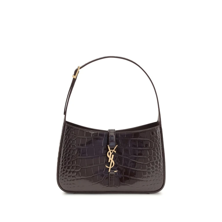 Saint Laurent Bordeaux Crocodile Shoulder Bag - Women