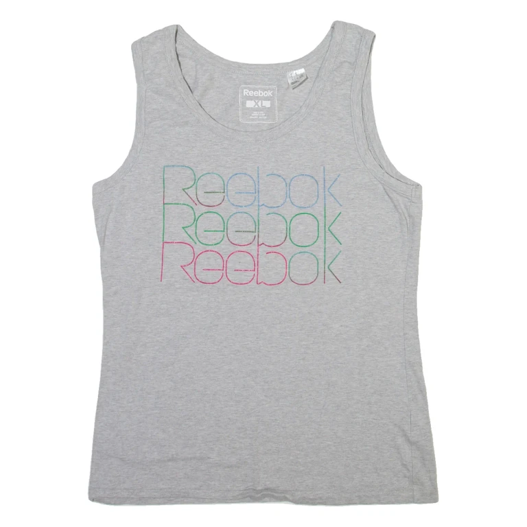 REEBOK Womens Vest Grey Sleeveless XL