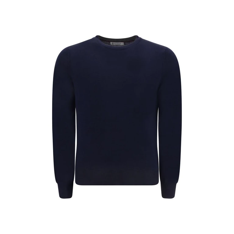 Brunello Cucinelli Blue Wool Oves Aries Sweatshirt Clothing - Men