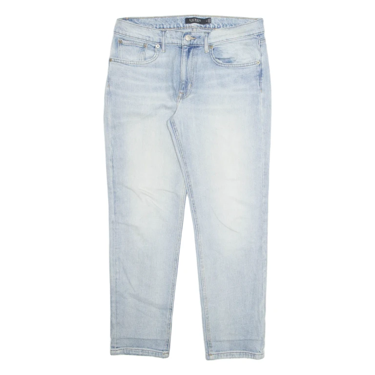 RALPH LAUREN Womens Jeans Blue Regular Straight Stone Wash W32 L29