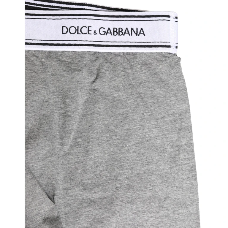 Dolce & Gabbana Gray Logo Waistband Cotton Men Boxer Underwear Elastane Clothing - Men