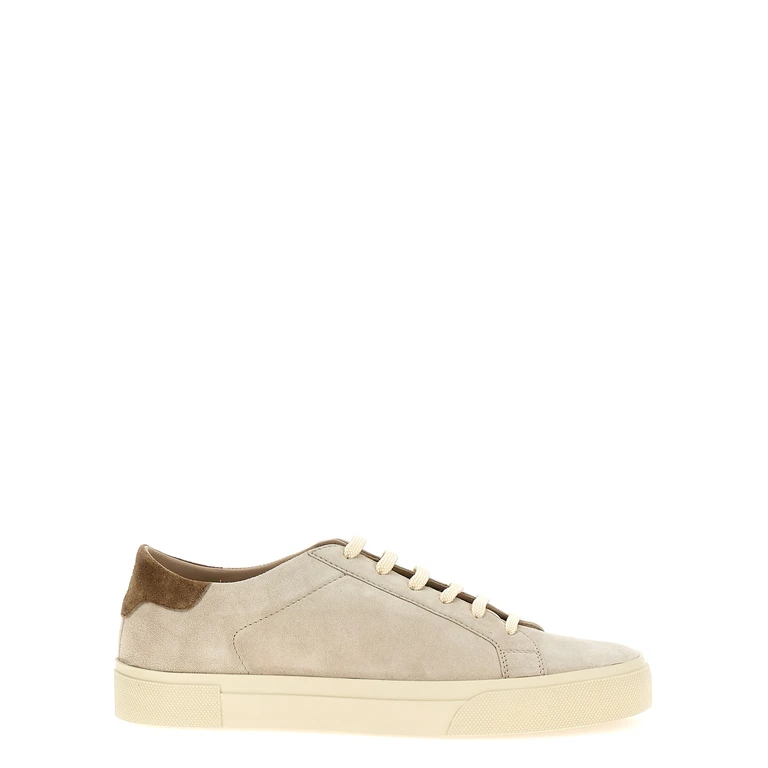 Brunello Cucinelli Beige Calfskin Low Top Sneakers - Men