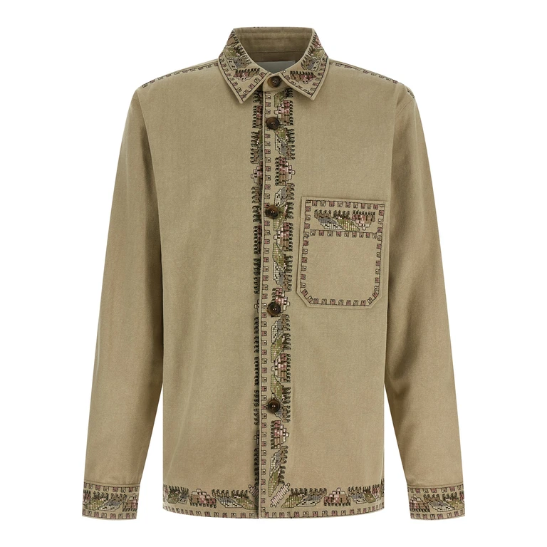 Marant Beige Cotton Dress Shirt - Men
