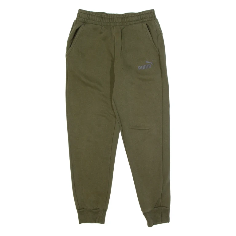 PUMA Mens Joggers Green Tapered S W26 L27