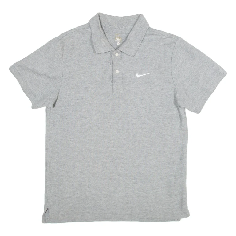 NIKE Mens Polo Shirt Grey M