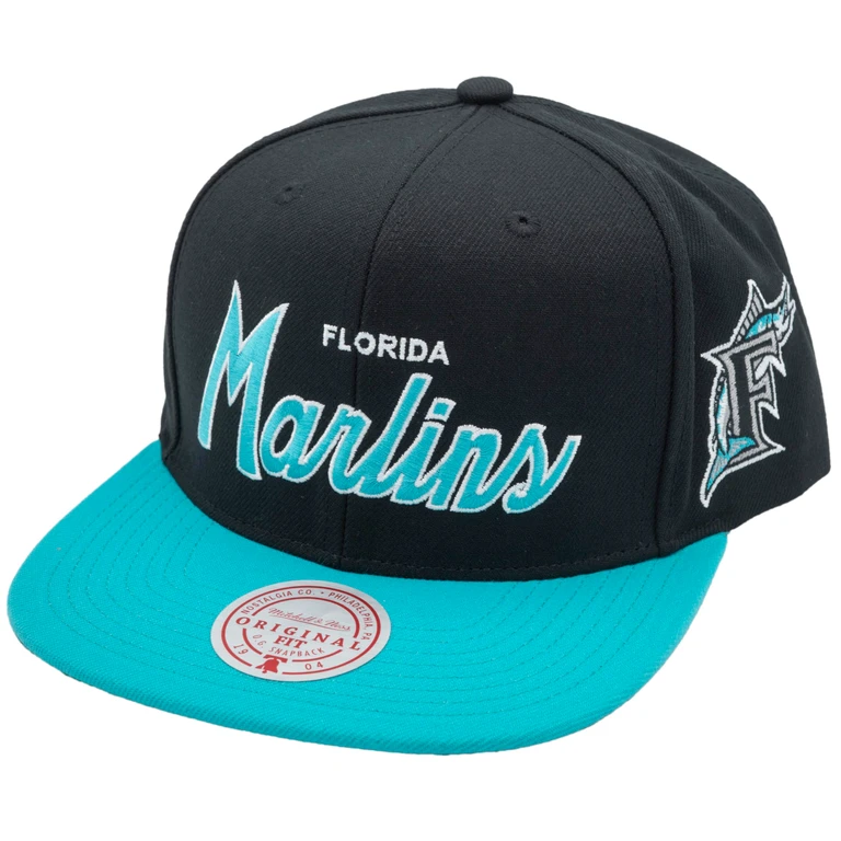 Men's MLB Evergreen Script Snapback Coop Marlins Snapback Caps