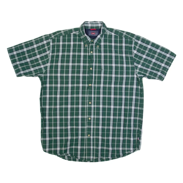 WRANGLER Mens Shirt Green Check M