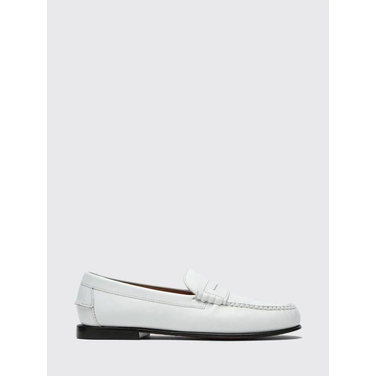 Danielle College-Style Smooth Leather Penny Loafers (72138NW911)