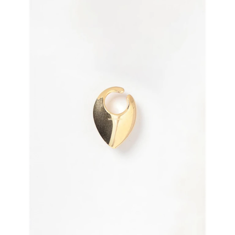 Spada Teardrop-Shaped Metal Ear Cuff with Engraved Logo (CAOEA012SGOLD)