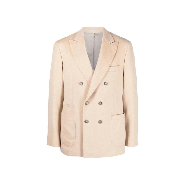 Brunello Cucinelli Beige Wool Coat Clothing - Men