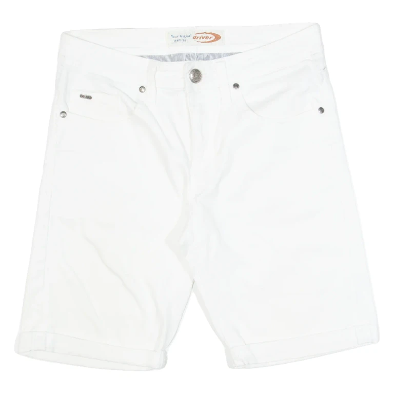 DRIVER Mens Chino Shorts White M W31